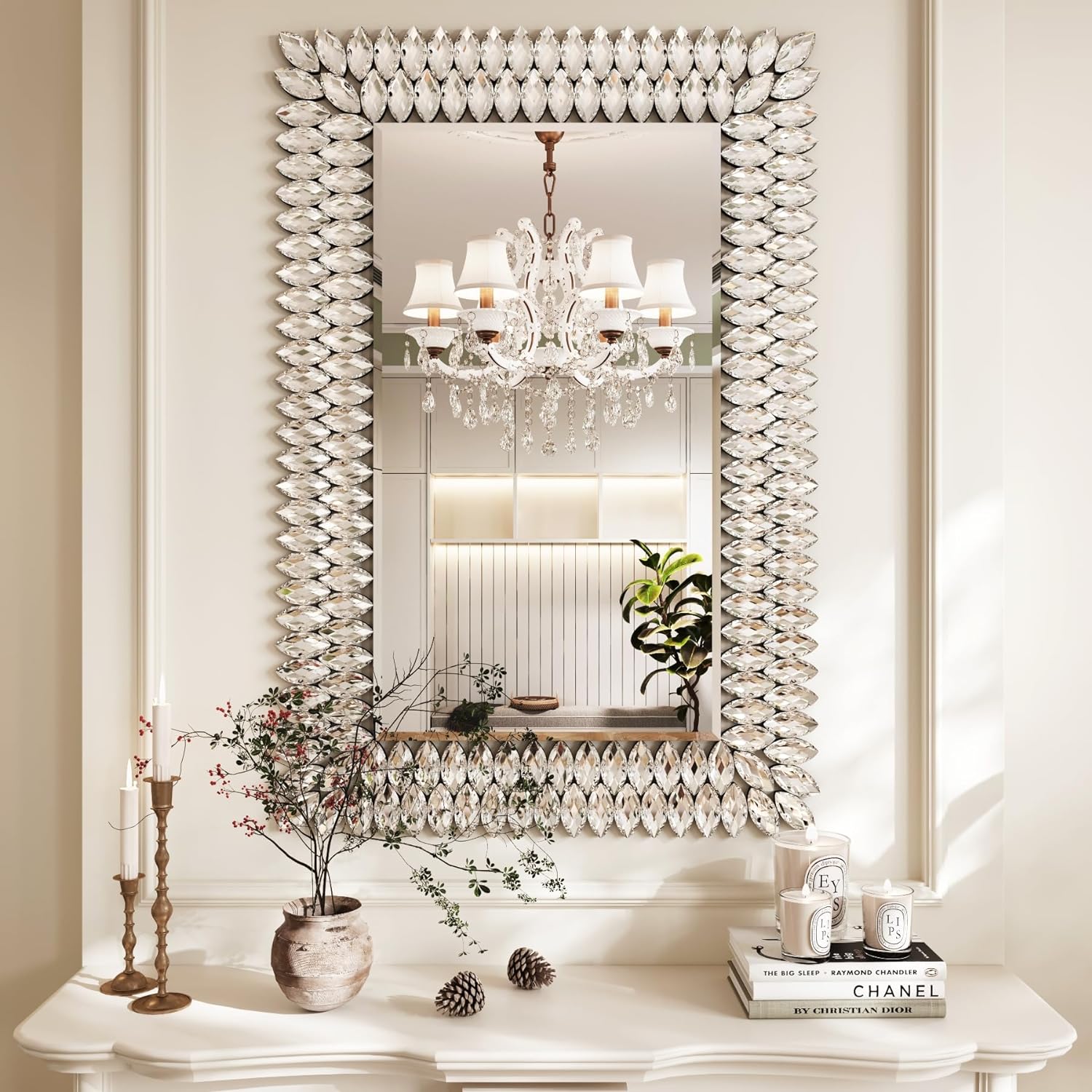 Beveled Luxe Glass Wall Mirror — 26" — 36"L x 24"W