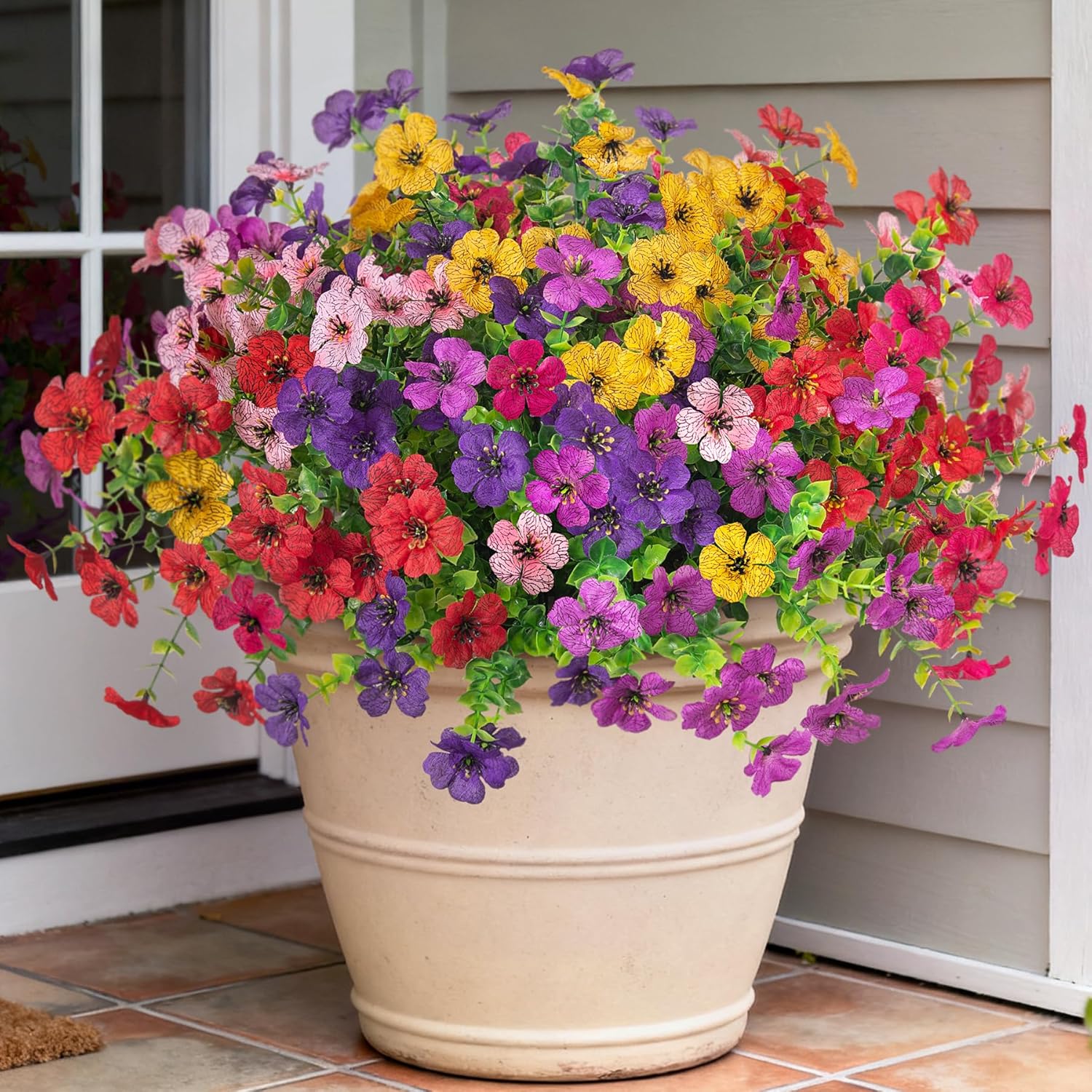 Pink Artificial Plant — Purple Deep-purple Rose-red Pink Yellow Red