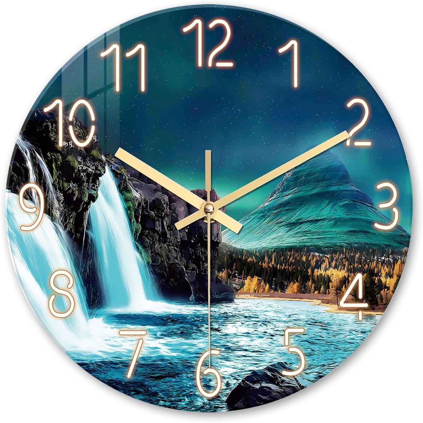 Battery Operated Modern Black Wall Clock — 16" — 16 Inch