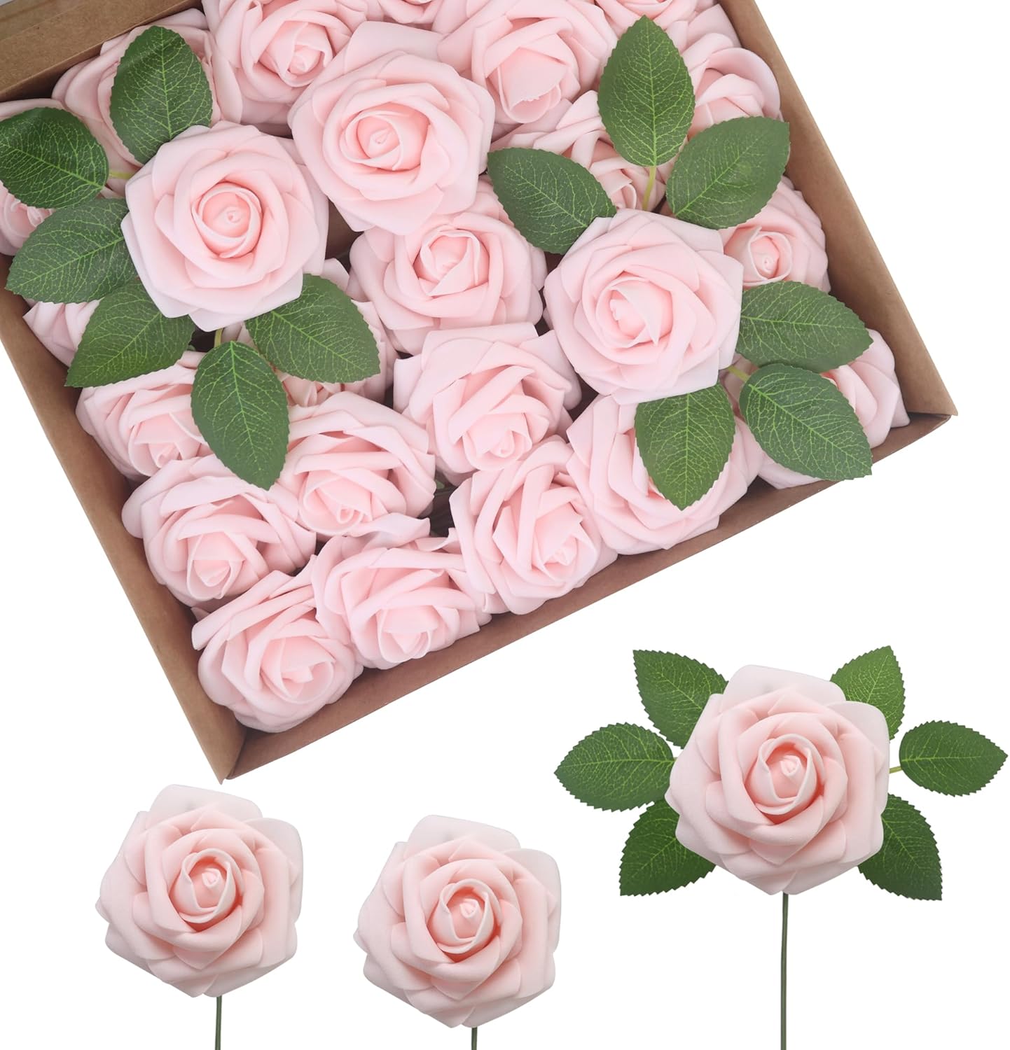 Beige Artificial Flowers — 3" — Regular 3" - 25pcs