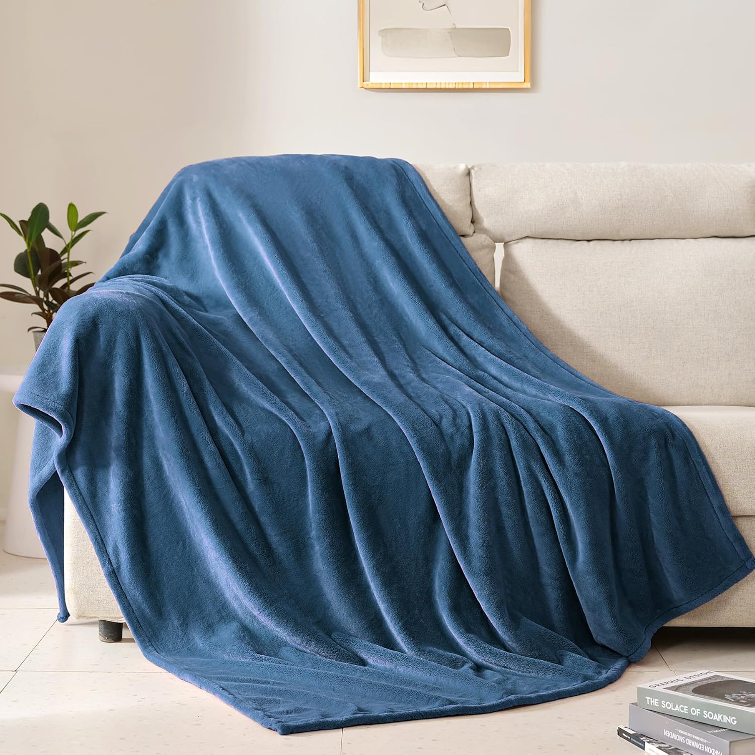 Luxe Blue Throw Pillow — 50" — Dusty Blue