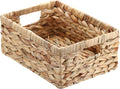 Boho Rattan Storage Bin — 15" — 12"L x 9"W x 5"H