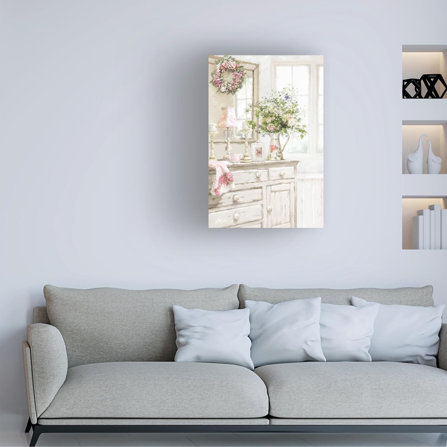 Wrapped Canvas Farmhouse Fabric Canvas Wall Art — 24" - View 3