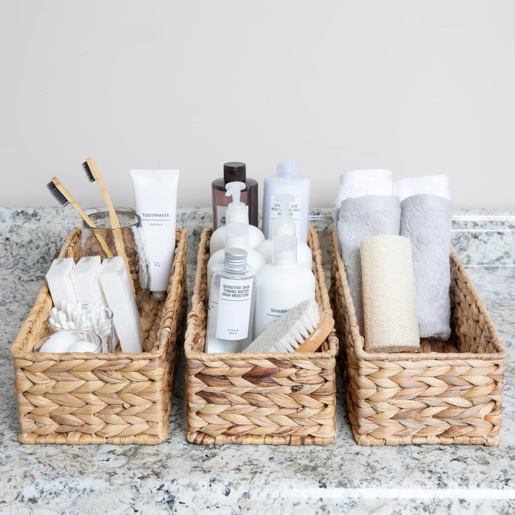 Rectangular Beige Storage Basket - View 9