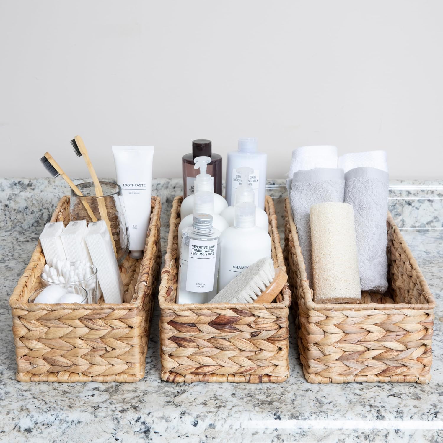 Rectangular Beige Storage Basket - View 9