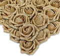 Black Artificial Flowers — 50pcs Gold