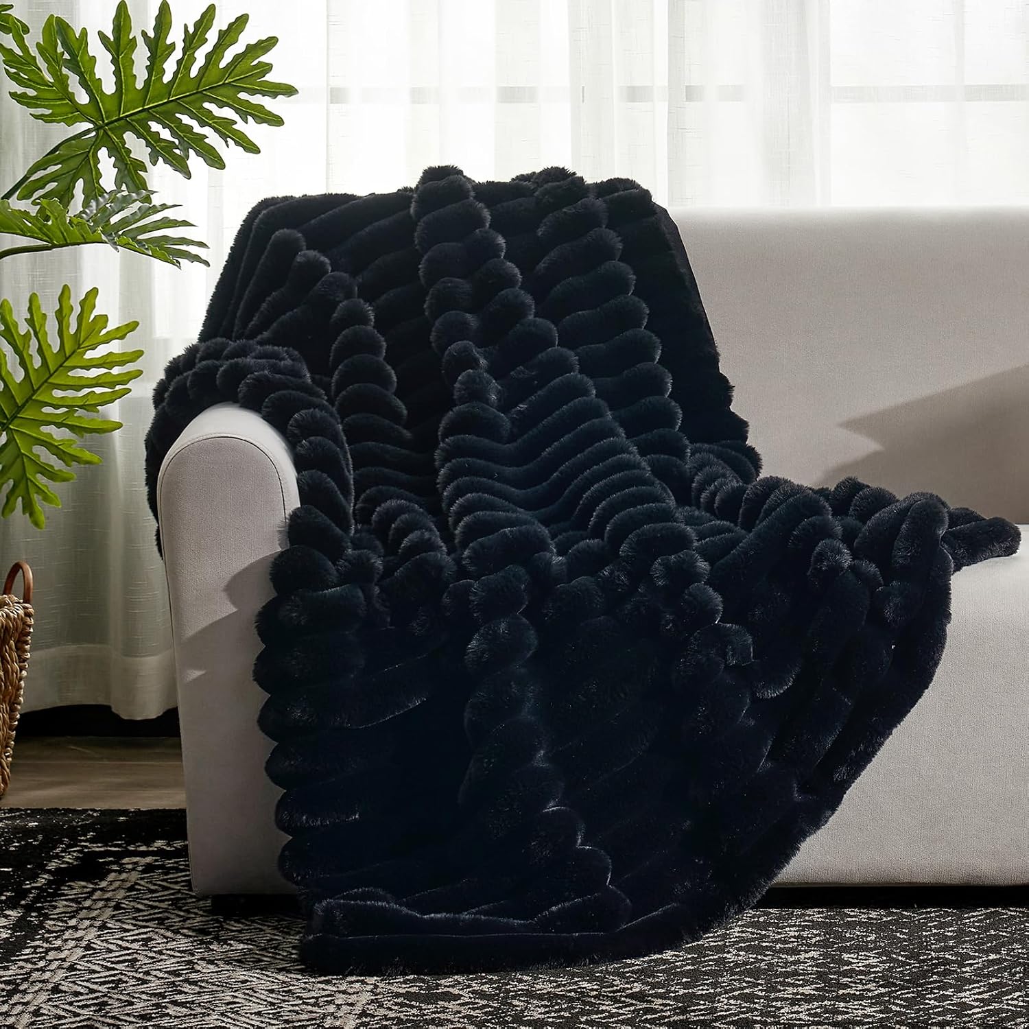 Beige Throw Pillow — 50" - View 4