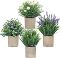 Green Artificial Plant — Paper Pulp Pot - Gray