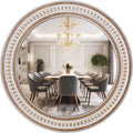 Round Farmhouse Wood Wall Mirror — 24" — Style 1