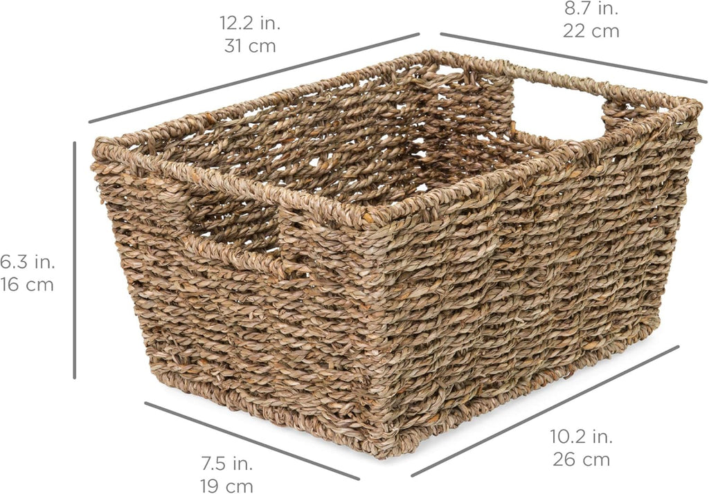Handwoven Boho Beige Storage Basket — Set of 4 - View 6