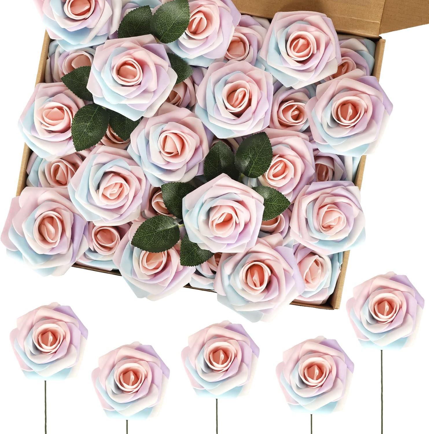 Beige Artificial Flowers — Mix Color 4