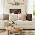 Boho Beige Throw Pillow Cover — 18" - View 2