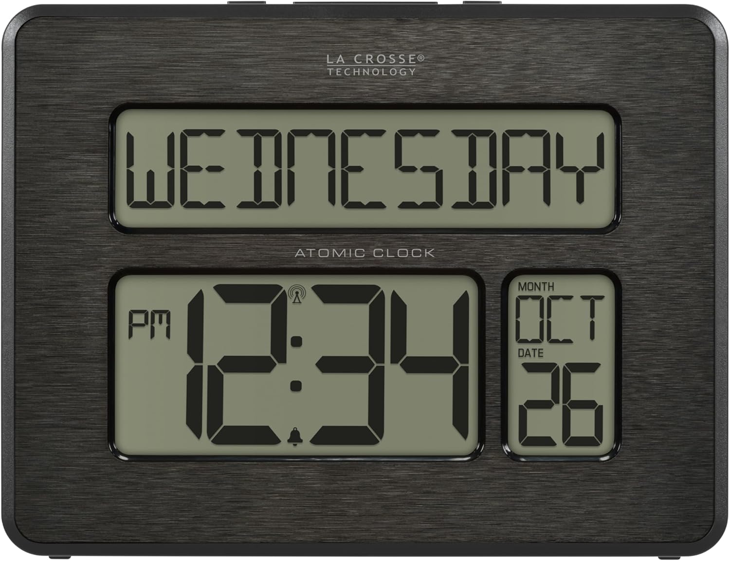 Mid-Century Black Wall Clock — 9.84" — Black