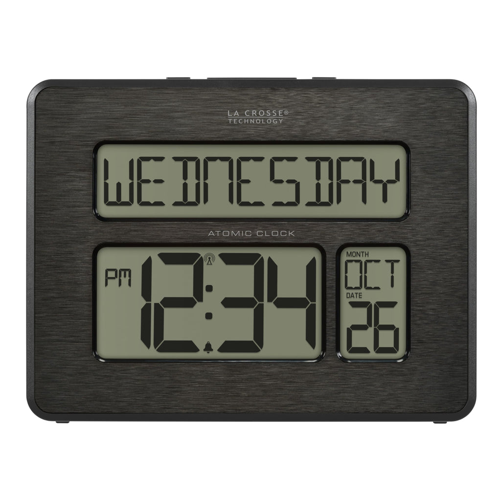 Mid-Century Black Wall Clock — 9.84"