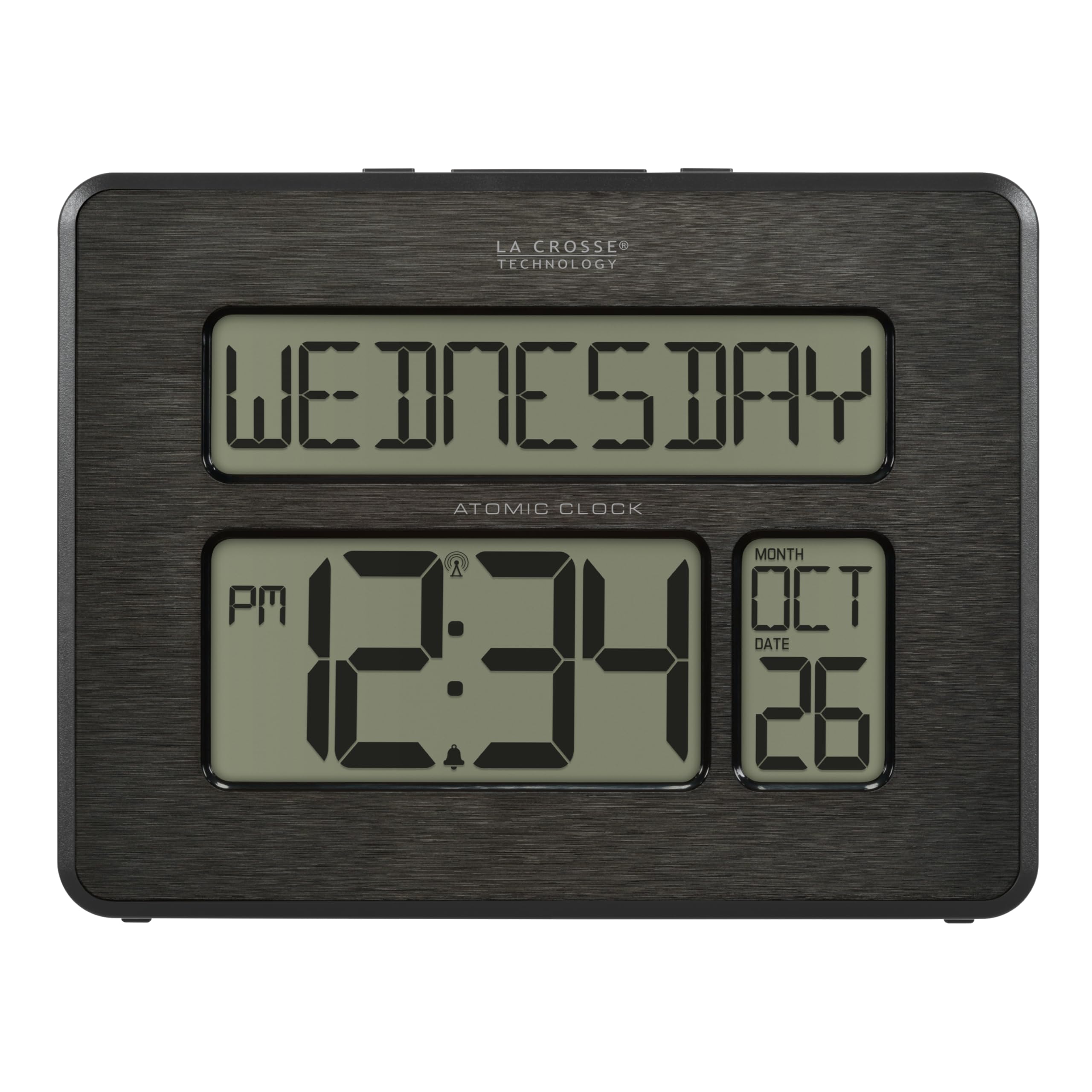 Mid-Century Black Wall Clock — 9.84"