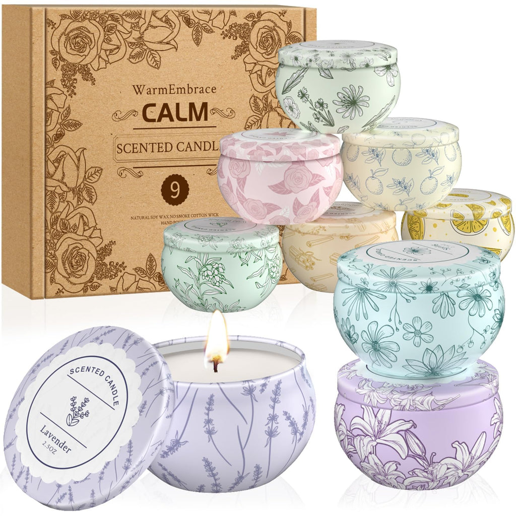 Metal Scented Candle — Set of 9