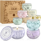 Metal Scented Candle — Set of 9