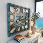 Oversized Farmhouse Beige Wall Clock — 24" - View 4