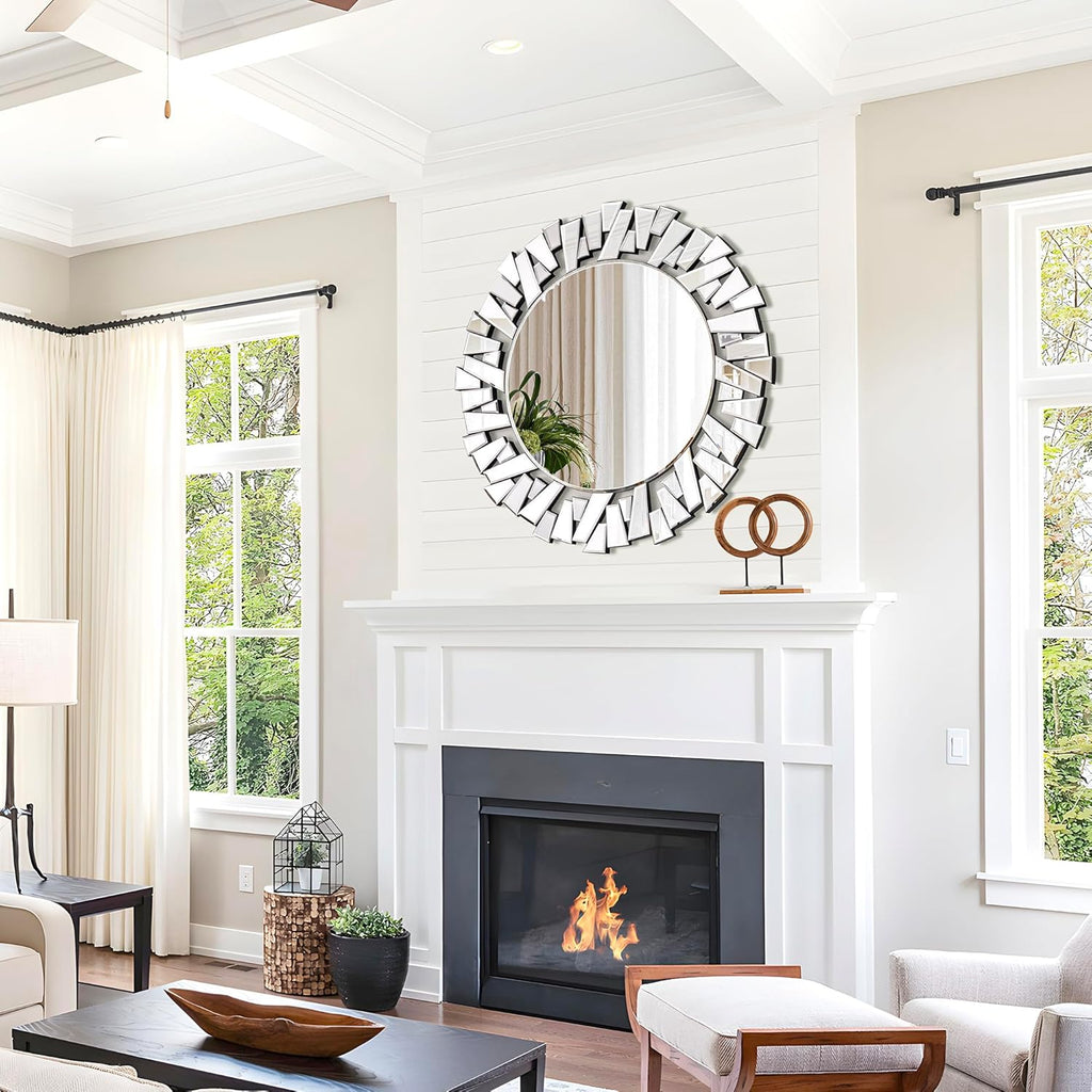 Round Glass Wall Mirror — 40" - View 8