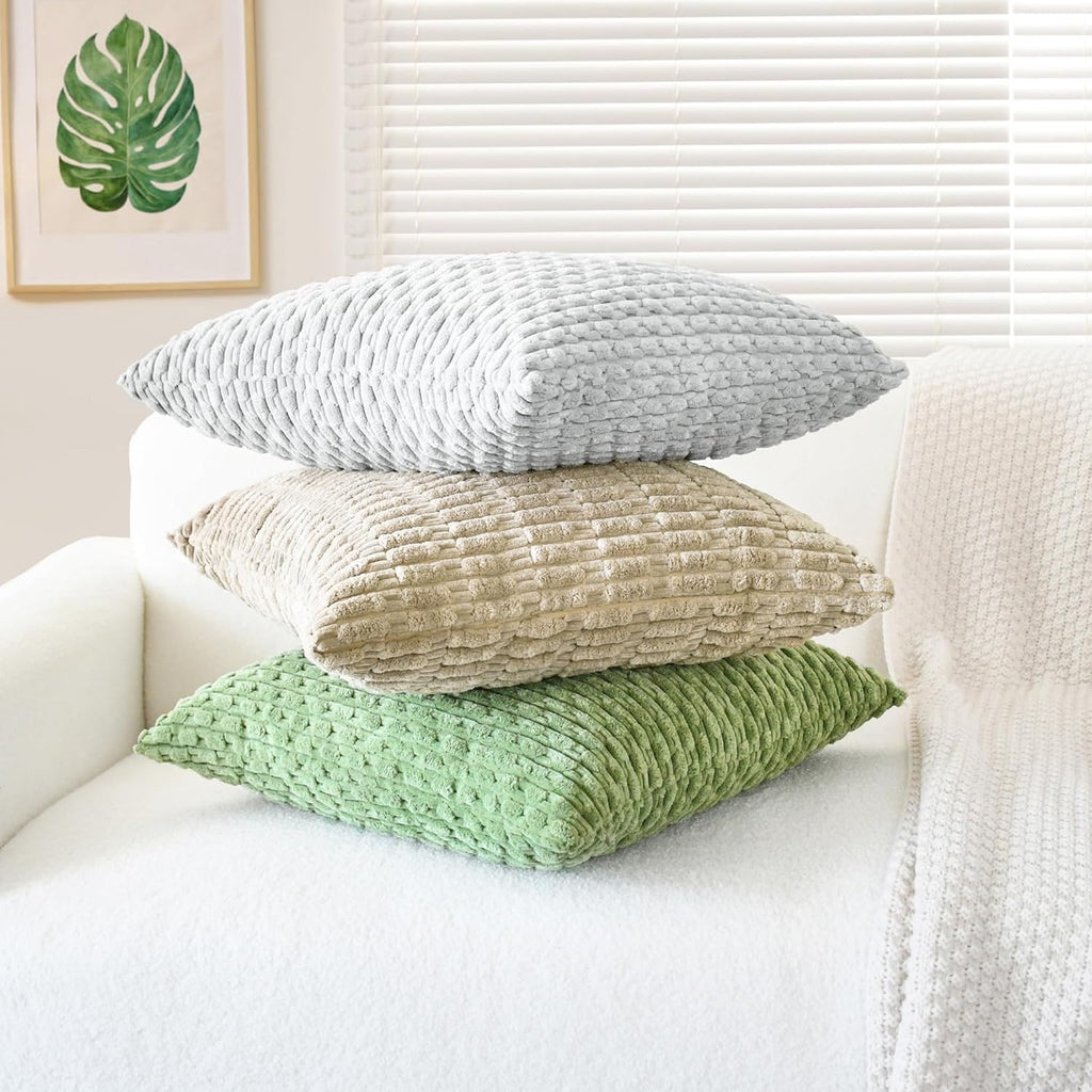 Boho Beige Throw Pillow Cover — 18" - View 5