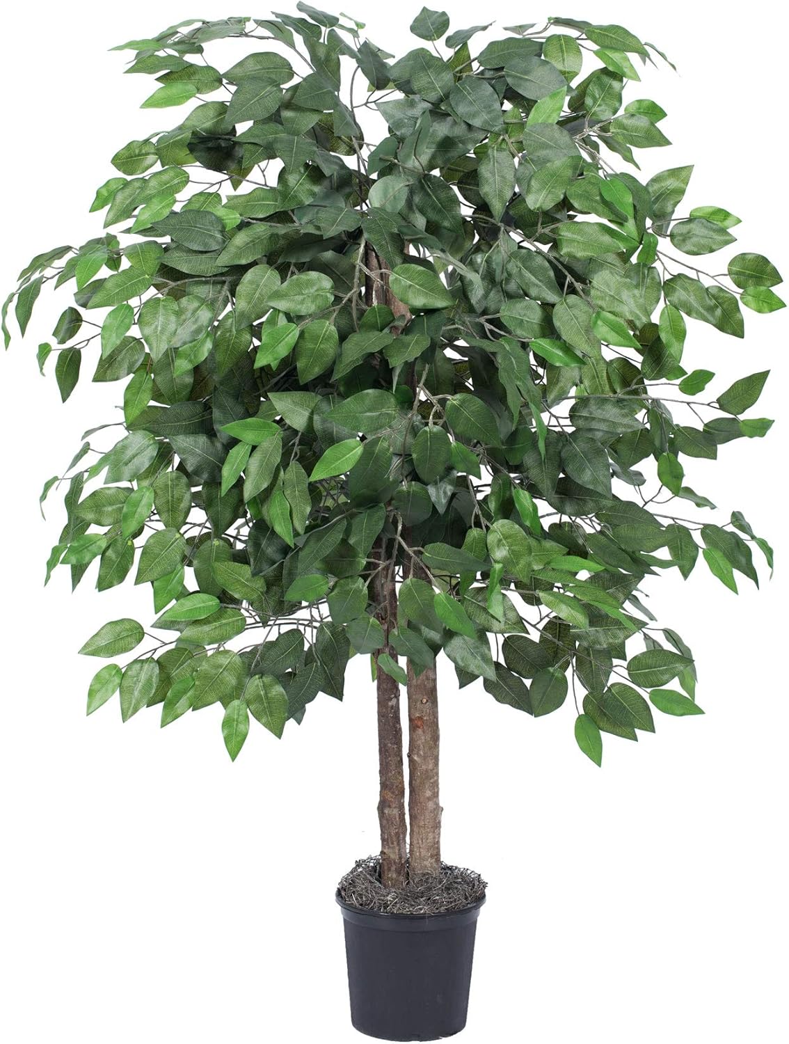 Rattan Faux Plant — 5" — Round Plastic Pot