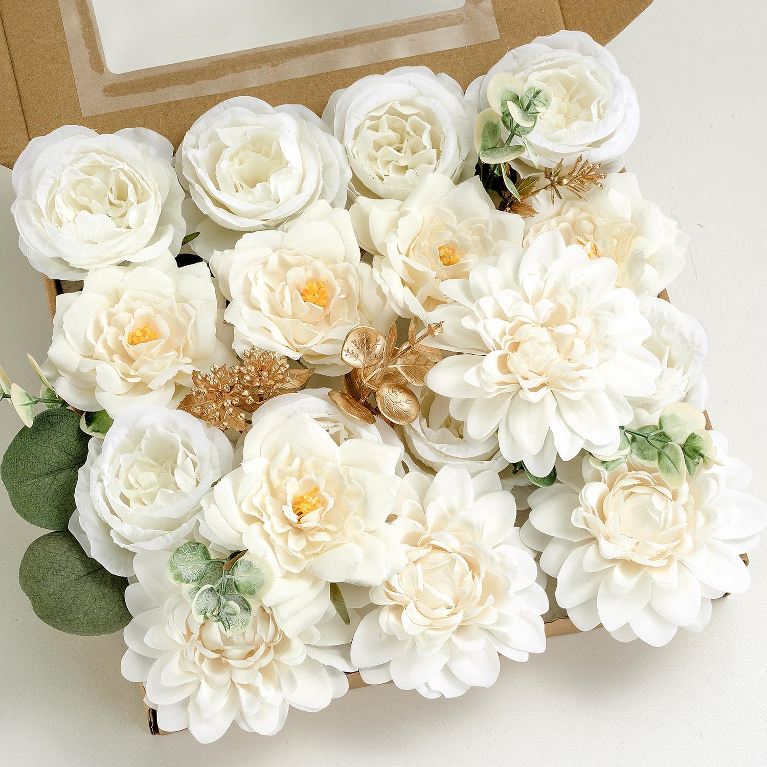 Blue Artificial Flowers — White
