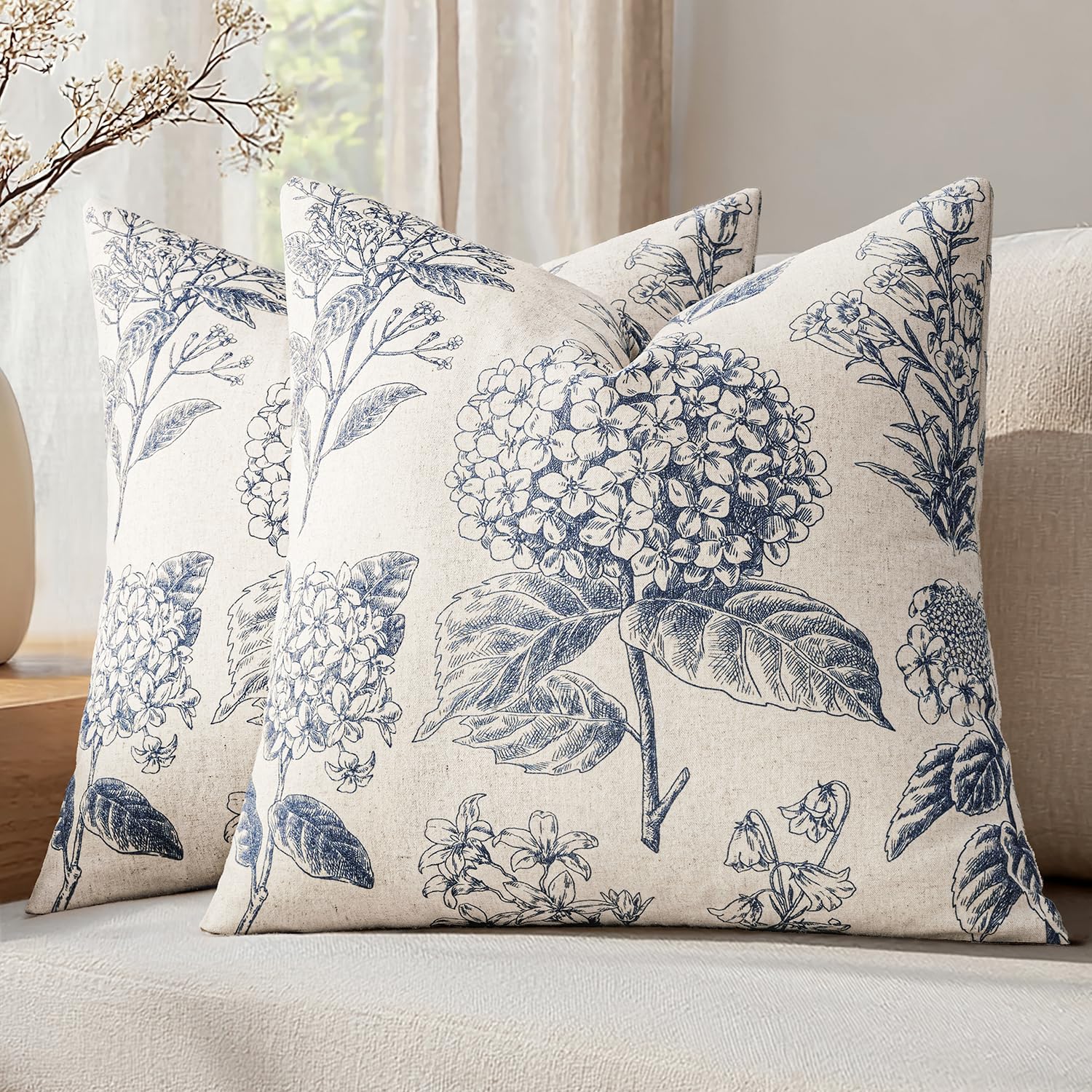 Vintage Boho Beige Pillow Cover — 20"