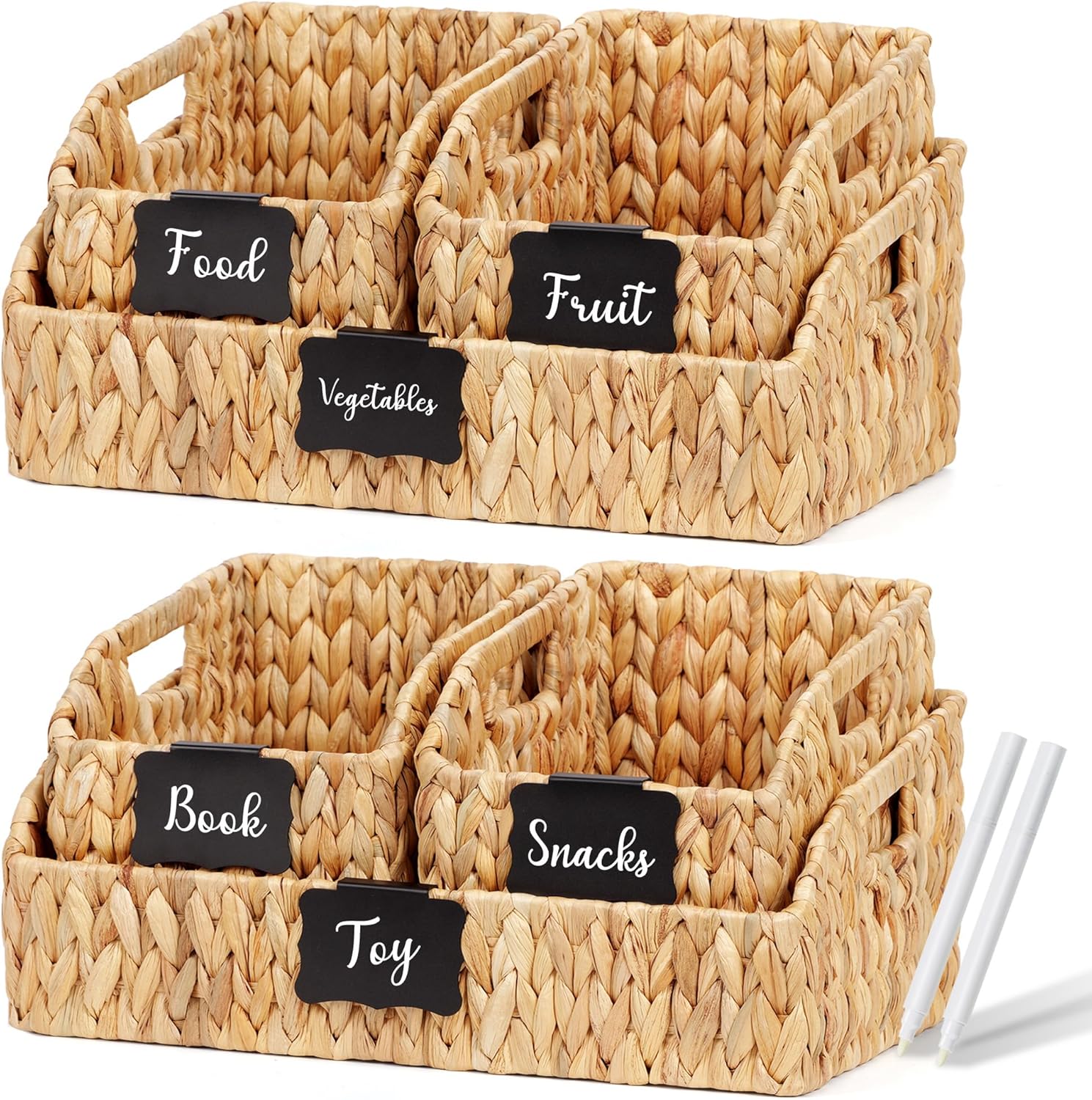 Handwoven Boho Beige Storage Bin — Natural* 2 SET