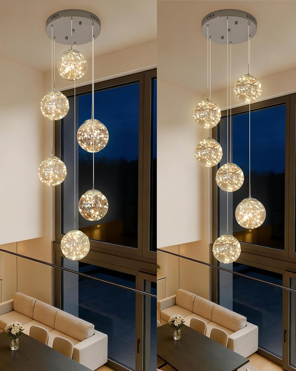 Luxe Grey Chandelier - View 5