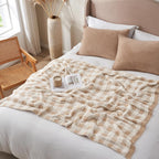 Knit Beige Throw Pillow — 50" - View 5