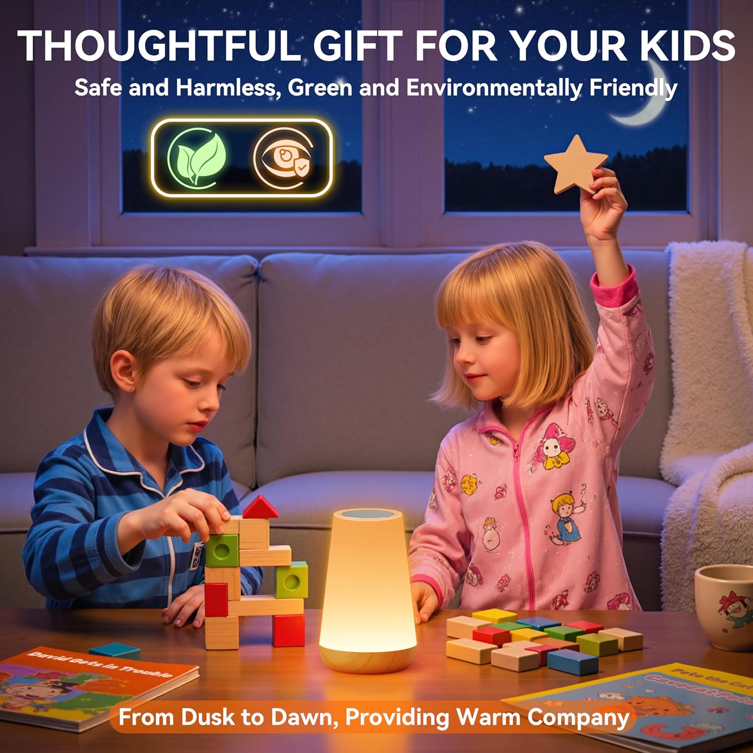Rechargeable Brown Bedside Lamp - View 6