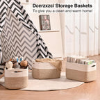 Rectangular Boho Black Storage Basket — 12.7" - View 6