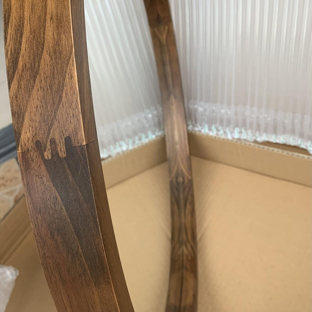 Round Wood Wall Mirror — 6" - View 6