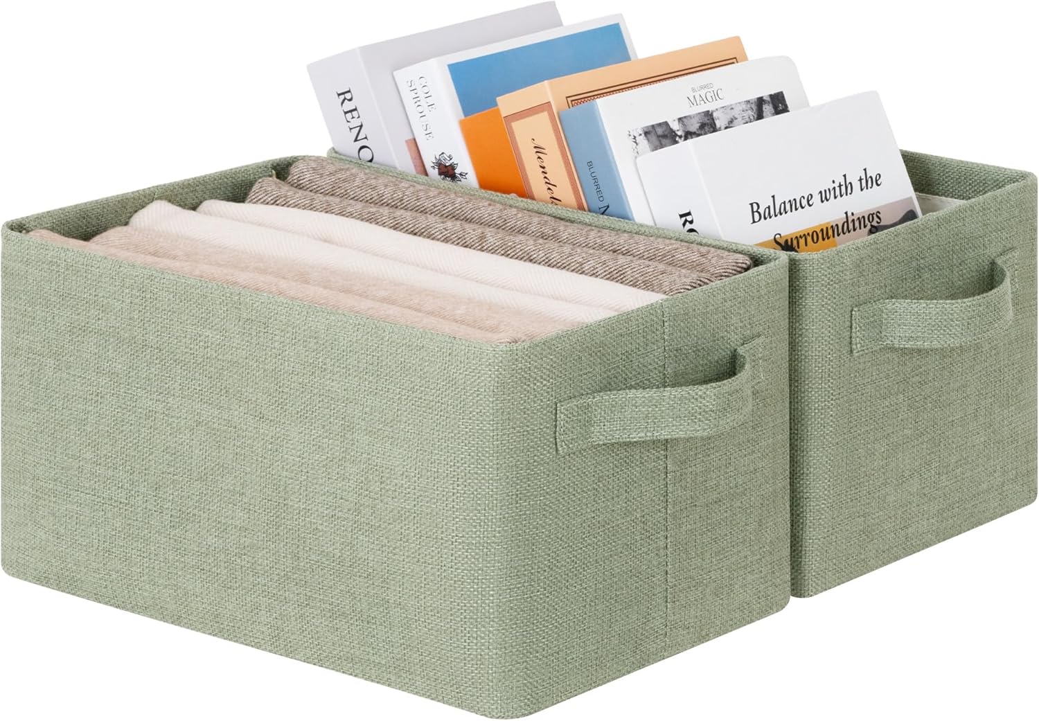 Beige Storage Bin — Large - 2 Pack