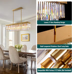 Dimmable Luxe Glass Chandelier — 12-Light - View 8