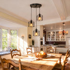 Adjustable Farmhouse Beige Pendant Light — 3-Light - View 6