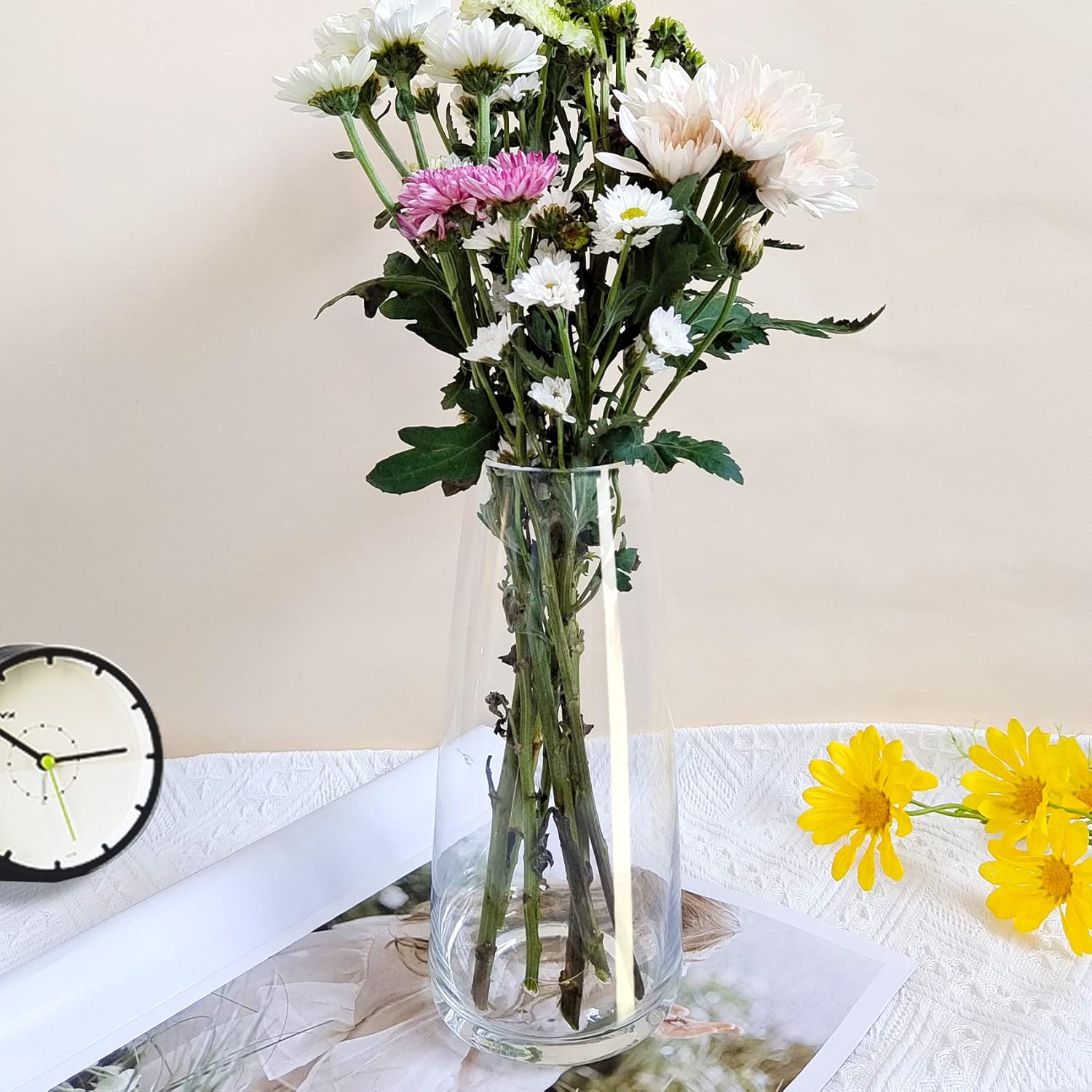 Farmhouse Grey Flower Vase — 8.7" - View 7