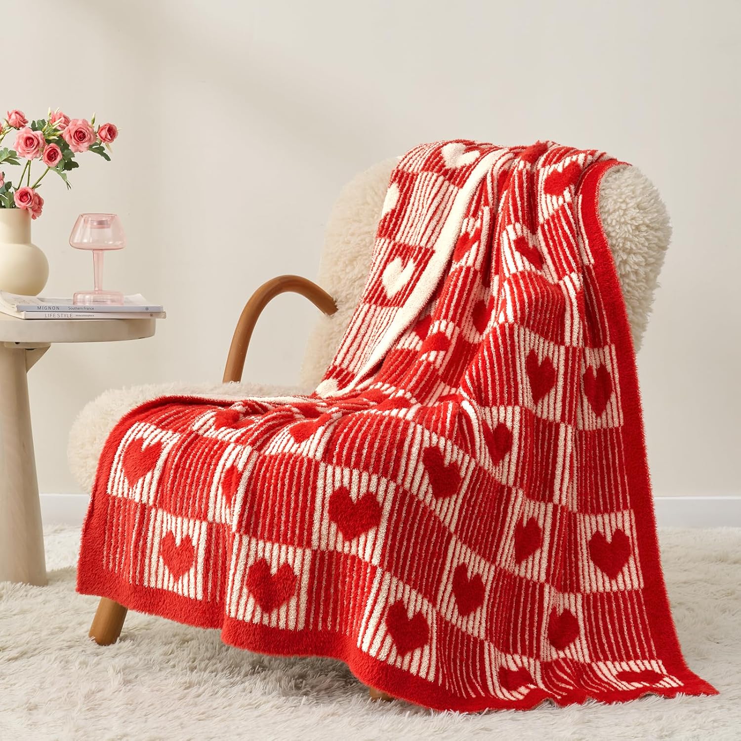 Knit Beige Throw Pillow — 50" — Red Heart