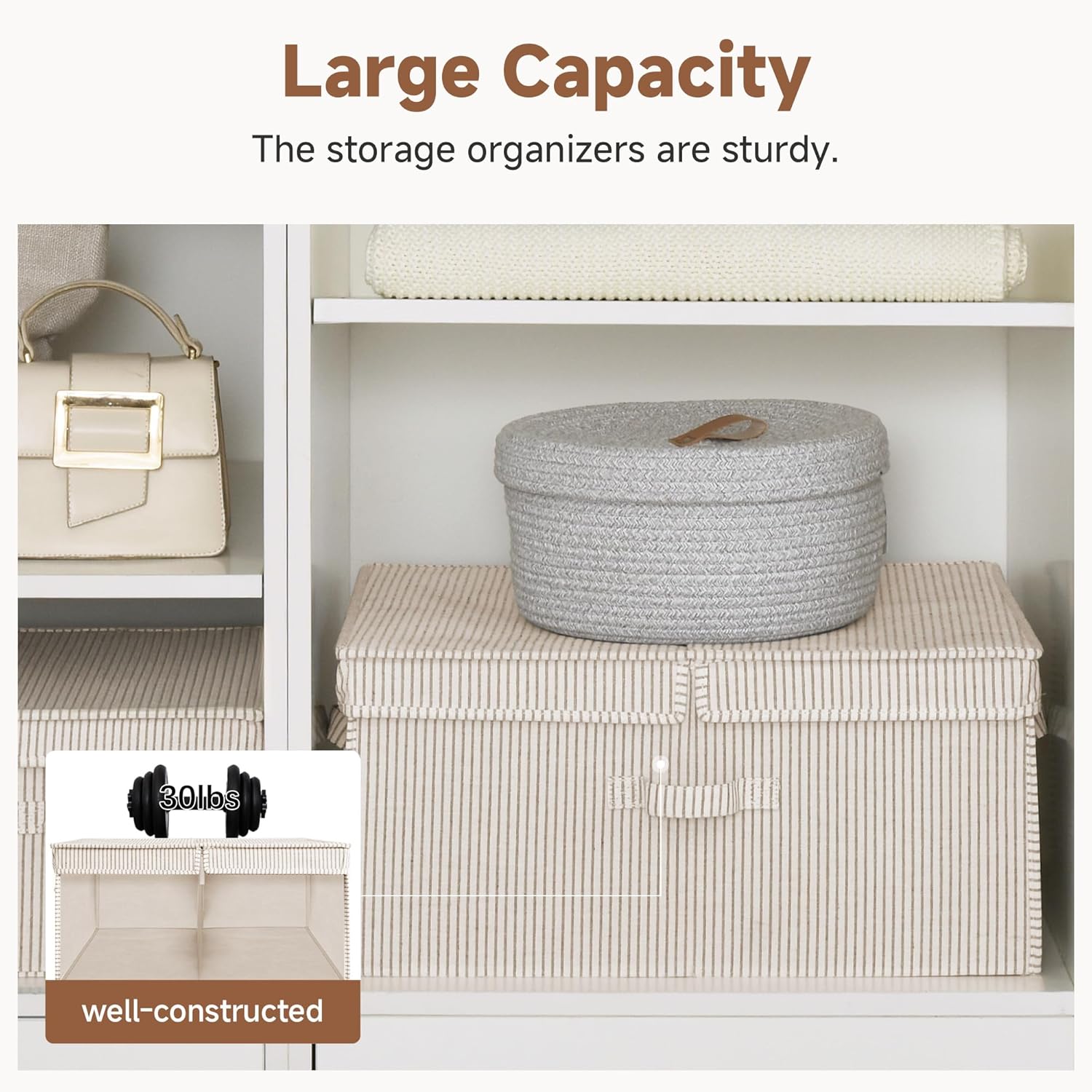 Beige Storage Bin - View 5