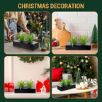Rectangular Black Faux Plant — 10" - View 7