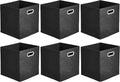 Beige Storage Bin — 10.5" — Black