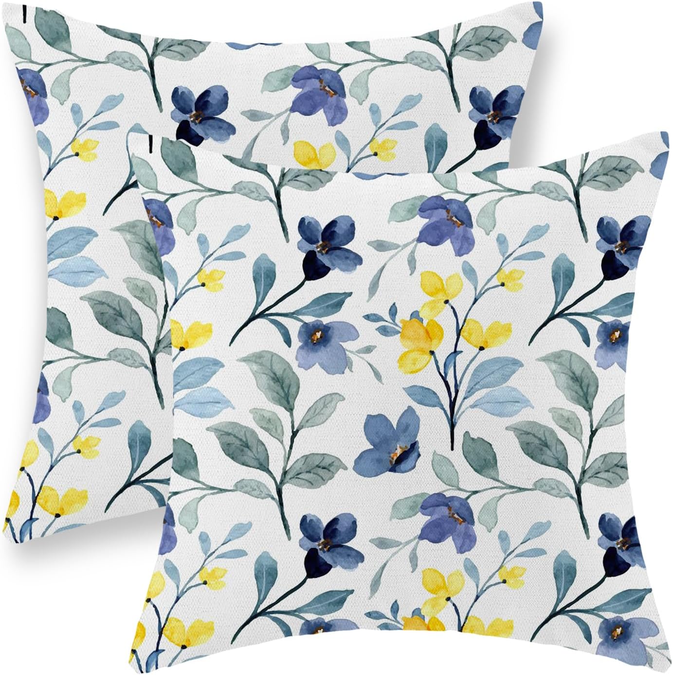 Linen Boho Beige Pillow Cover — 18" — 16" x 16" (Pack of 2)