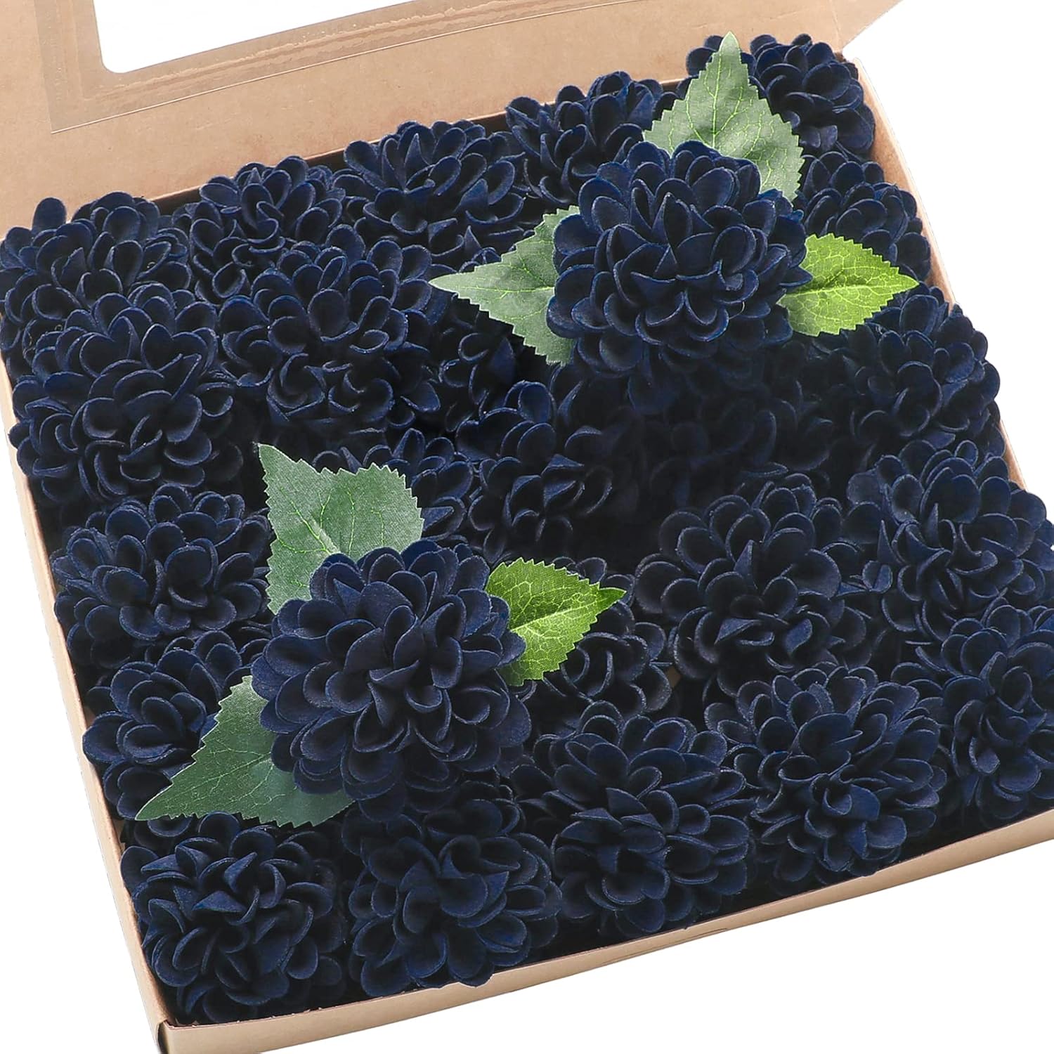Beige Artificial Plant — Navy Blue