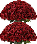 Pink Artificial Flowers — Burgundy-80