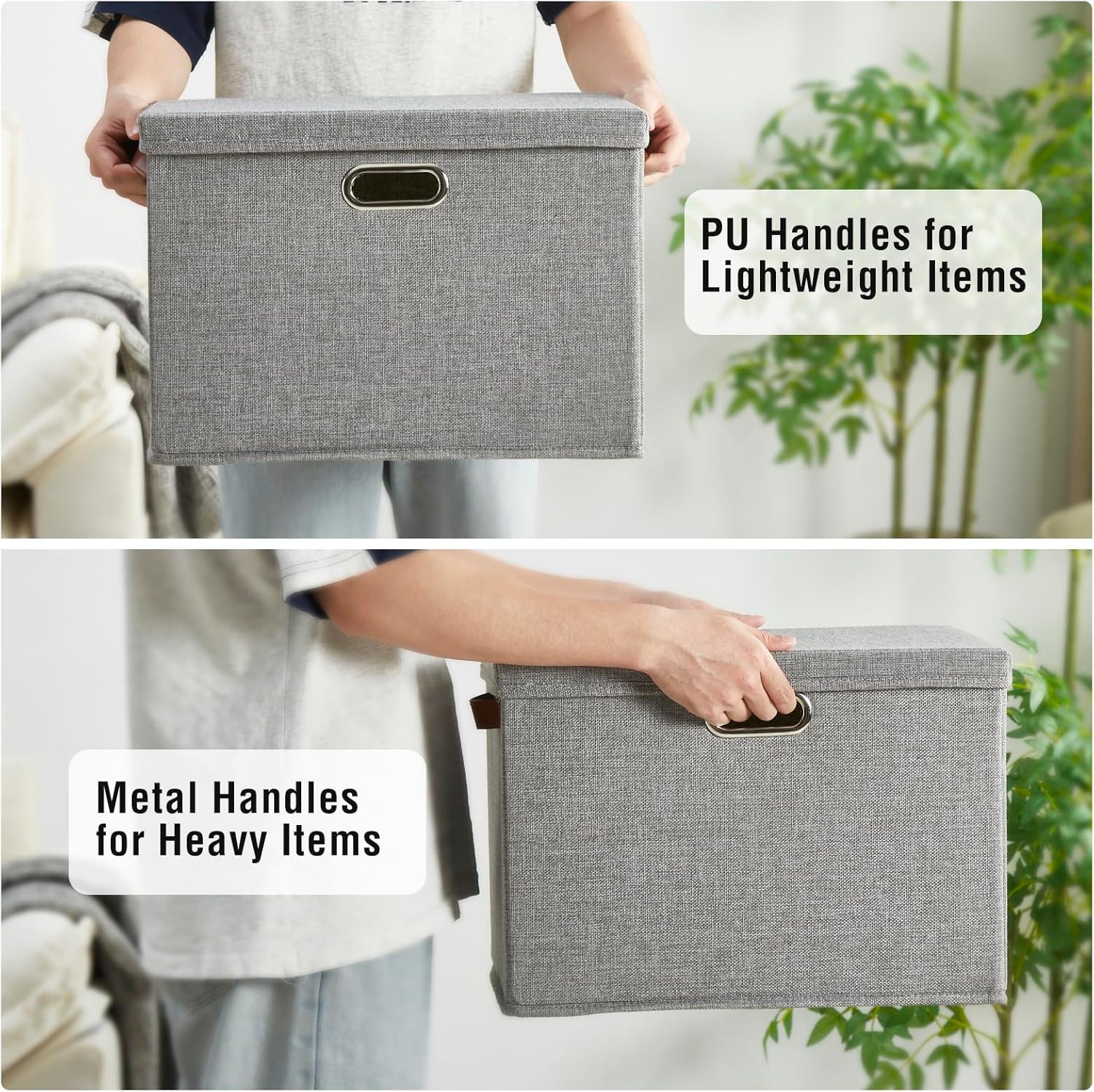 Beige Storage Bin — 17" - View 4