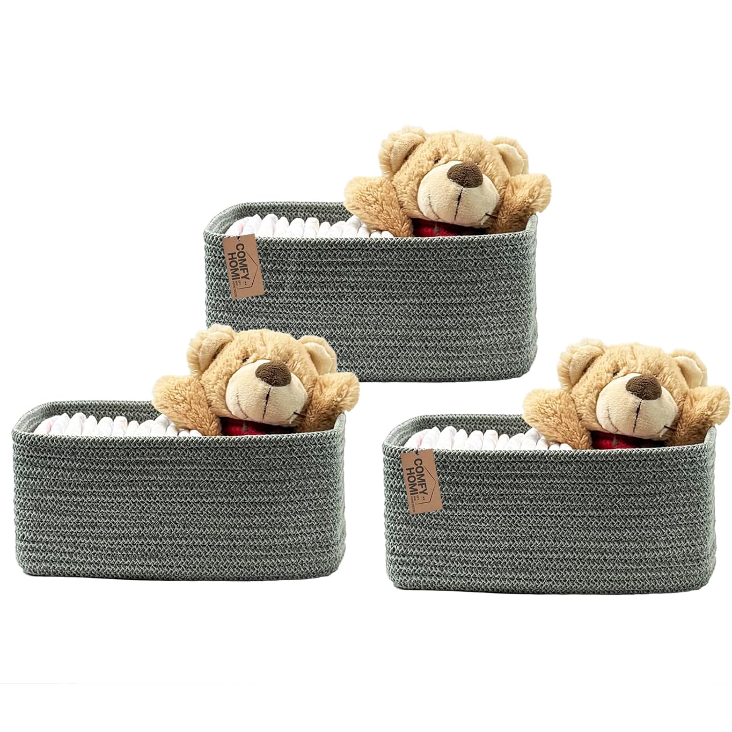 Boho Beige Basket — 13.5" — 11.5"x7.5"x4.7"