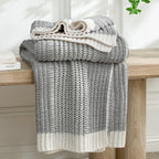 Knit Luxe Beige Throw Pillow — 50"