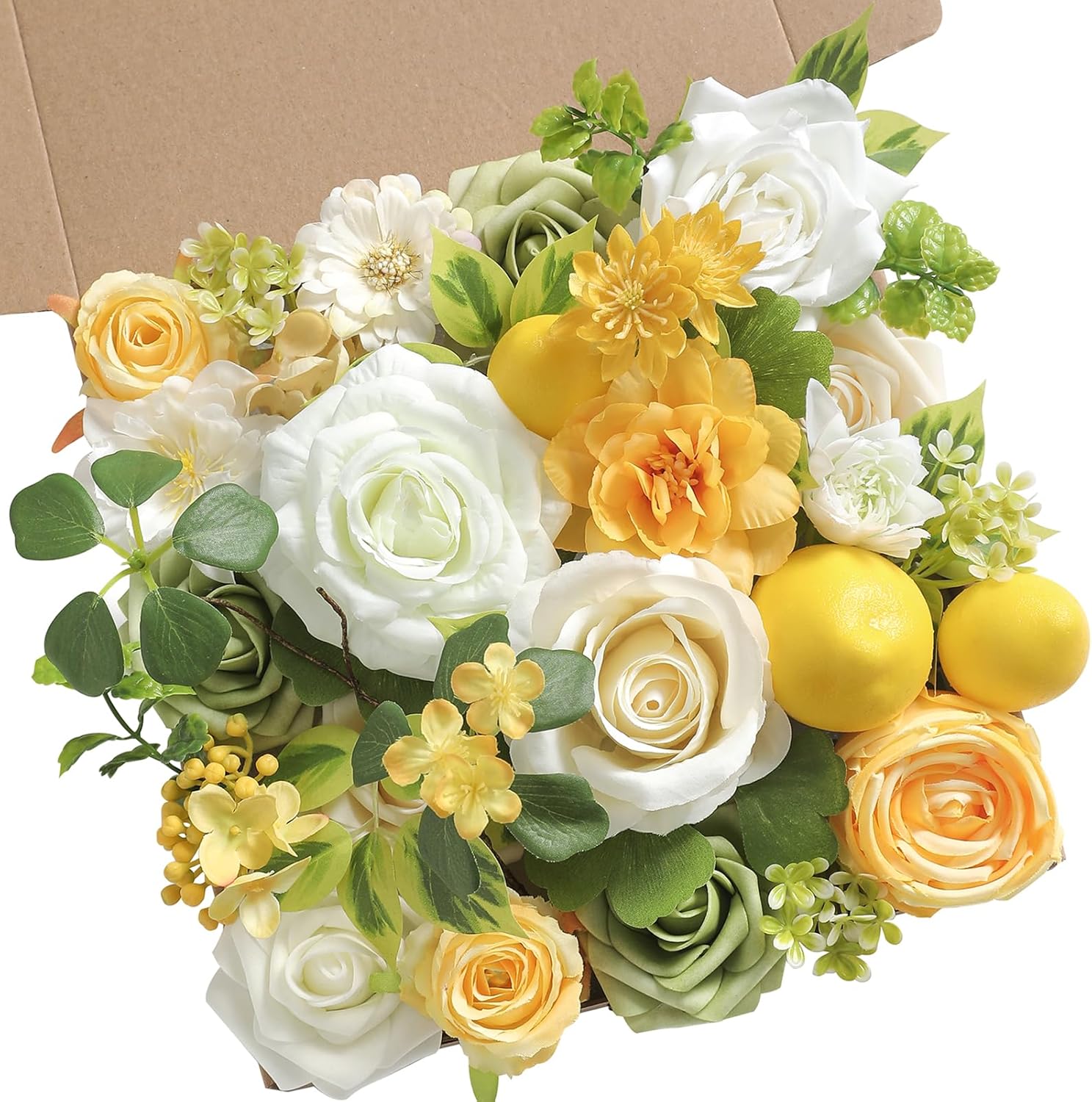 Blue Artificial Flowers — Lemon Yellow