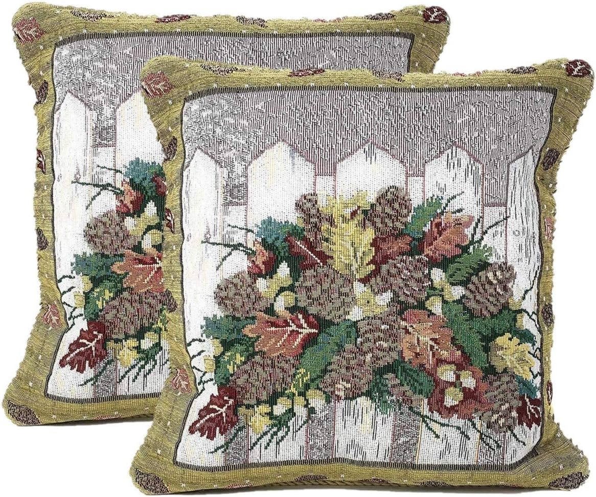 Boho Beige Throw Pillow Cover — 16" — 18" x 18" (Pack of 2)