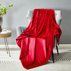 Velvet Luxe Beige Throw Pillow — 50"
